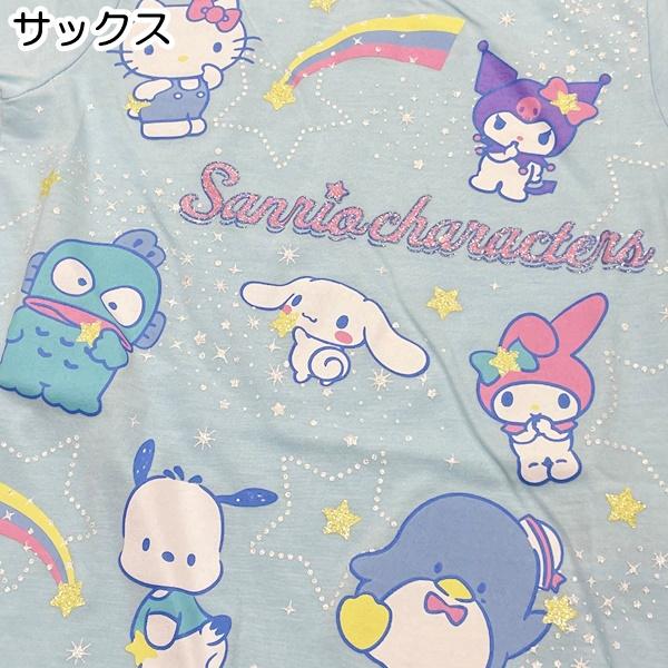 サンリオ キャラクターズ 半袖 Tシャツ 前プリント ラメ入り 子供 こども キッズ 女の子 おんなのこ 100 110 120 130 夏 キャラクター【3点までメール便可】｜fashionichiba-sanki｜06