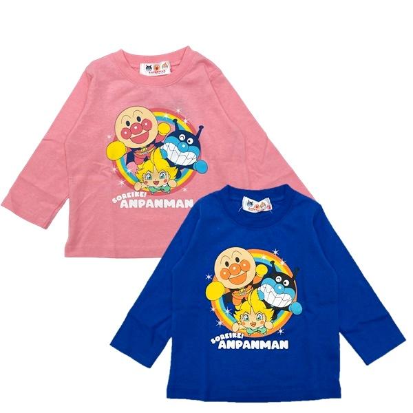 バイキンマン アンパンマン 長袖Tシャツ 子ども服 背中無地 #105