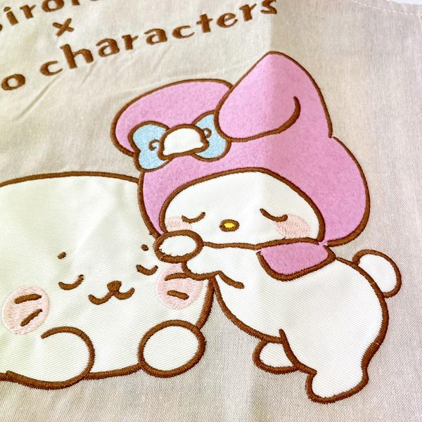 マイメロディ エプロン サンリオ しろたん×マイメロ コラボ 縦 マイメロディ エプロン サンリオ しろたん×マイメロ コラボ 縦