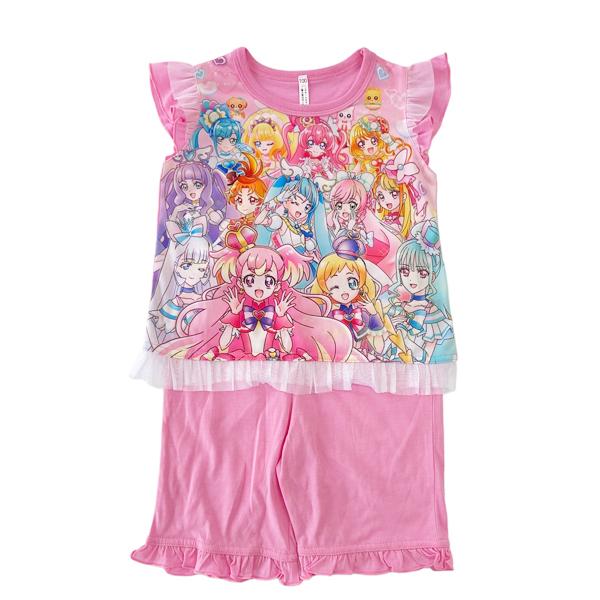 プリキュア オールスターズ 光る パジャマ 半袖 春 夏 天竺 わんだふる ぷりきゅあ グッズ 子供 服 女児 女の子 アニメ キャラクター【1点までメール便】｜fashionichiba-sanki｜05