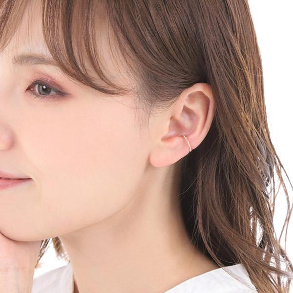 ハーフ イヤーカフ イヤークリップ イエロー ゴールド K10YG 10k 10金の画像