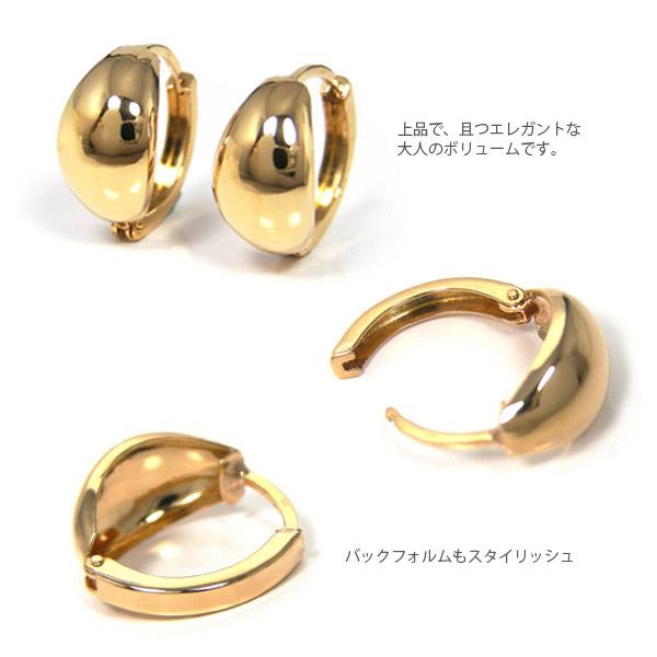 月甲 中折れ フープ ピアス ムーンピアス K18YG 18金 18k 月甲 中折れ フープ ピアス ムーンピアス K18YG 18金 18k