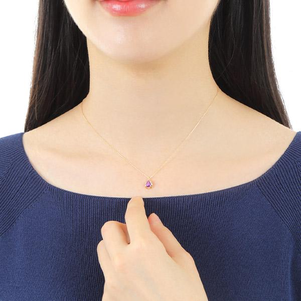 アメジスト ネックレス K18YG 18k 18金 イエローゴールド アメジスト ネックレス K18YG 18k 18金 イエローゴールド