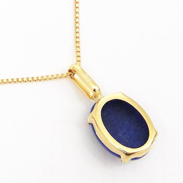 希少　アンティーク　ラピスラズリ　ネックレストップのみ　18k ラピスラズリ ネックレス 18k K18YG イエロー ゴールド大粒 8×6mm