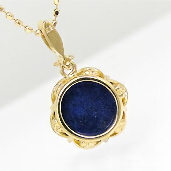 ラピスラズリ ネックレス 18k K18YG 18金 イエロー ゴールド 8mm ラピスラズリ ネックレス 18k K18YG 18金 イエロー ゴールド 8mm