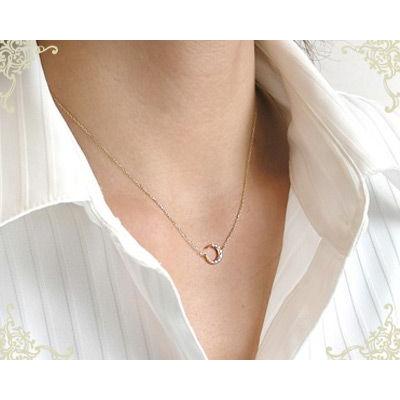 ダイヤモンド 三日月 ネックレス 18k K10/K18YG｜fashionjewelry-em｜02