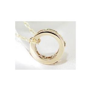 ダイヤモンド ネックレス  ロンデル ハート K10 イエローゴールド｜fashionjewelry-em｜03