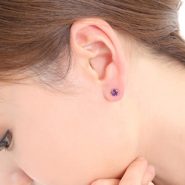 アメジスト ピアス 18k K18YG イエロー ゴールド スター 星 5mm アメジスト ピアス 18k K18YG イエロー ゴールド スター 星 5mm