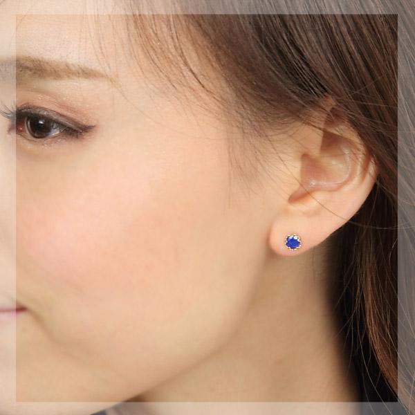 ラピスラズリ ピアス 18k K18YG スター 星 イエロー ゴールド ラピスラズリ ピアス 18k K18YG スター 星 イエロー ゴールド
