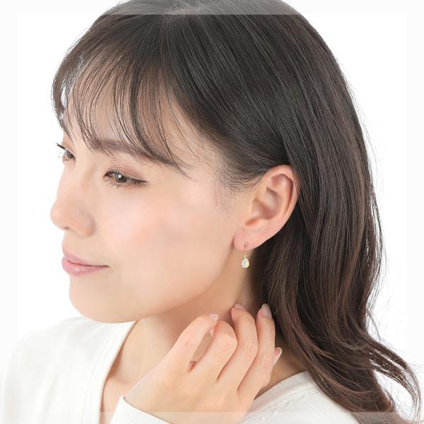 オパール ピアス 18k K18YG 18金 エチオピア産 イエローゴールド 7x5mm 雫 ドロップ｜fashionjewelry-em｜04