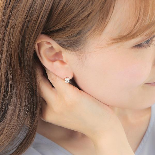 アクアマリン ピアス K10YG 10k 10金 バゲットカット スクエア アクアマリン ピアス K10YG 10k 10金 バゲットカット スクエア