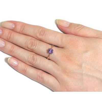 アメジスト ピンキーリング リング K10PG 10k 10金 6mm 大粒 アメジスト ピンキーリング リング K10PG 10k 10金 6mm 大粒