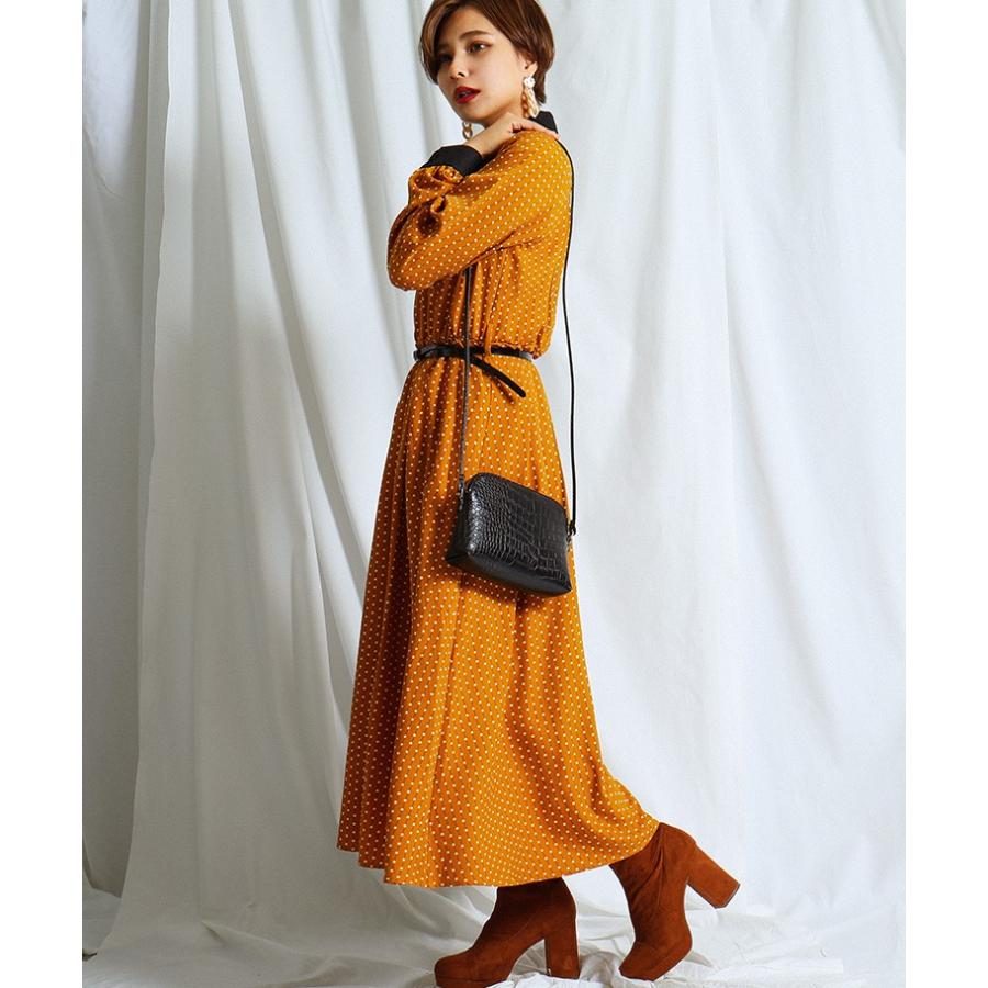 シャツワンピース レトロ 柄シャツ ワンピース ロングワンピース 開襟 古着風 ベルト付き 2way ウエストゴム Aciel498 Fashionletter 通販 Yahoo ショッピング