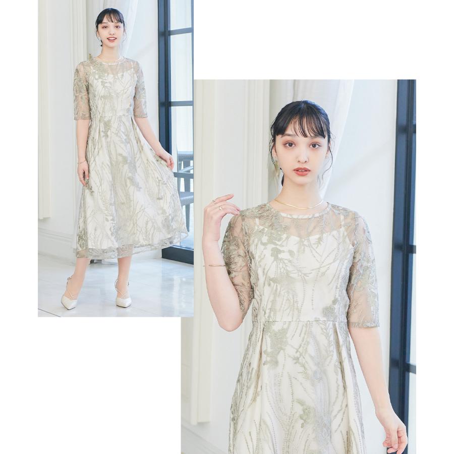 niana 結婚式 ワンピース パーティードレス 総レース シアー 5分 niana 結婚式 ワンピース パーティードレス 総レース シアー 5分