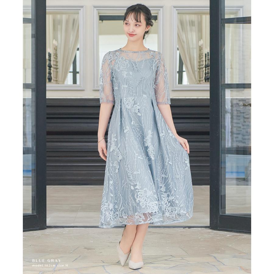 niana 結婚式 ワンピース パーティードレス 総レース シアー 5分 niana 結婚式 ワンピース パーティードレス 総レース シアー 5分