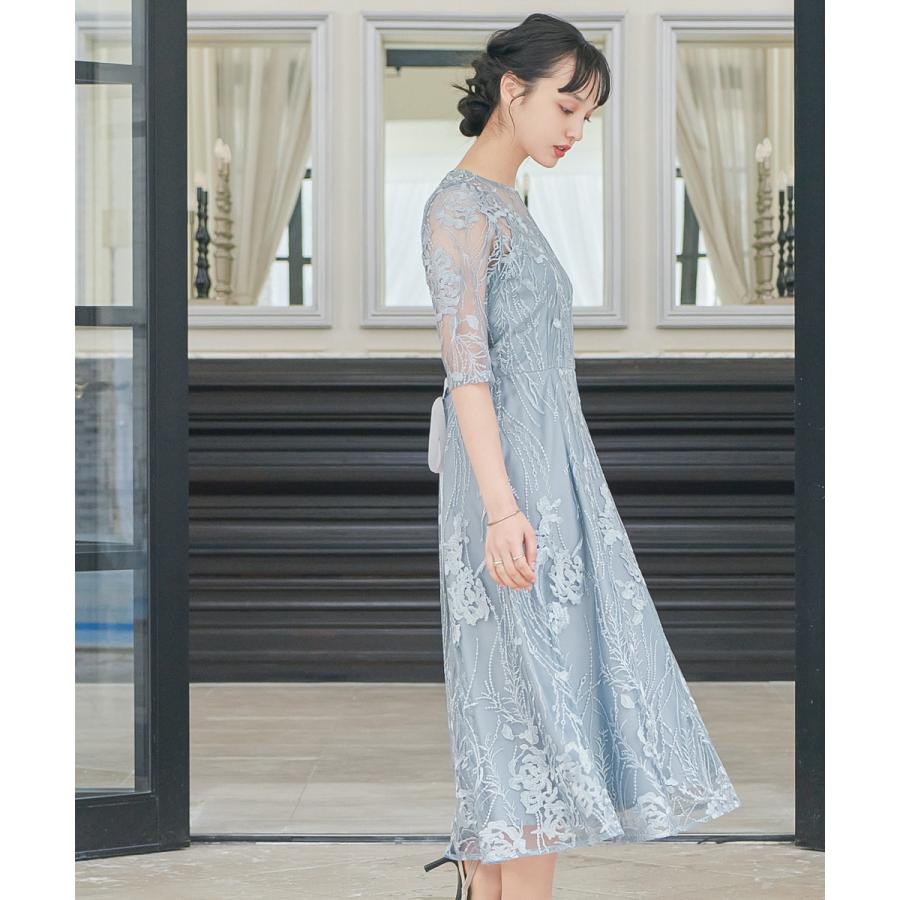 niana 結婚式 ワンピース パーティードレス 総レース シアー 5分 niana 結婚式 ワンピース パーティードレス 総レース シアー 5分