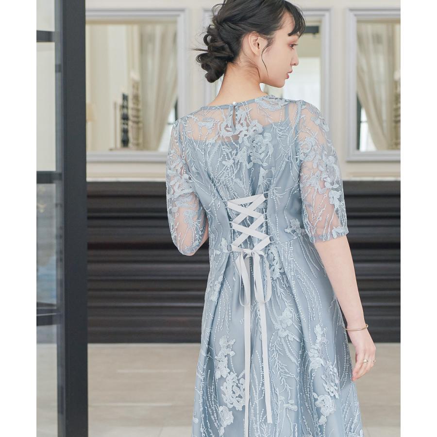 niana 結婚式 ワンピース パーティードレス 総レース シアー 5分 niana 結婚式 ワンピース パーティードレス 総レース シアー 5分