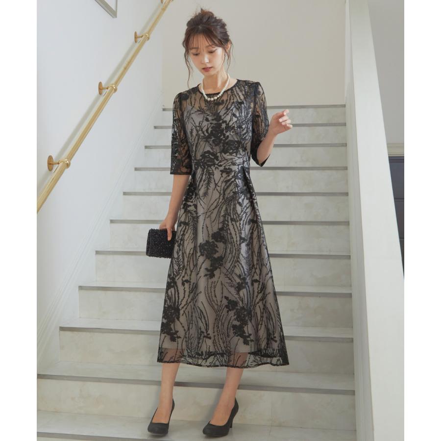 niana 結婚式 ワンピース パーティードレス 総レース シアー 5分 niana 結婚式 ワンピース パーティードレス 総レース シアー 5分