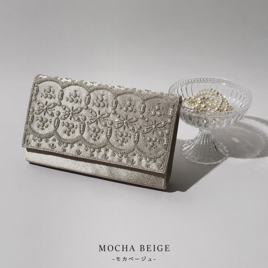 niana 刺繍レースクラッチパーティーバッグ ベージュ niana ベージュ