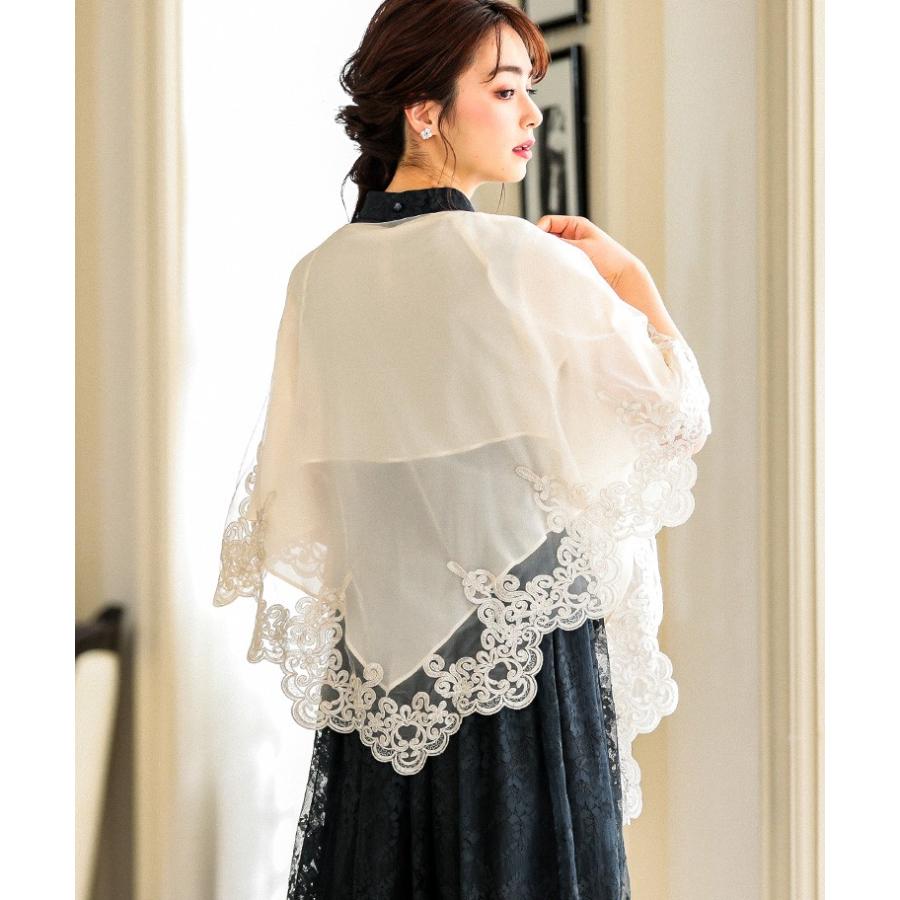 結婚式 袖付き ストール ショール レースストール 刺繍 シフォン 結婚式 袖付き ストール ショール レースストール 刺繍 シフォン
