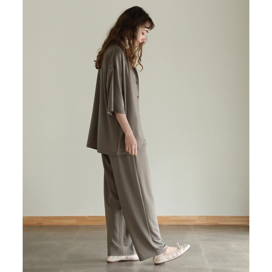 Fashion Letter 高撥水オープンカラーシャツセットアップ(男女 Fashion Letter 高撥水オープンカラーシャツセットアップ(男女
