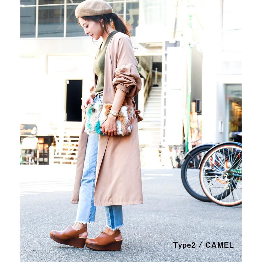 送料無料 ファー サンダル 厚底 サボ 秋 レディース ボア 歩きやすい