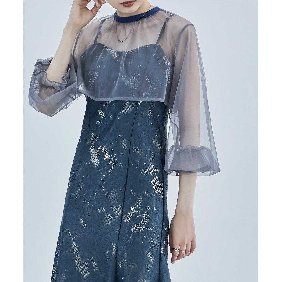 etoll. 3wayシフォンボレロ&レースキャミドレス ワンピース etoll. 3wayシフォンボレロ&レースキャミドレス ワンピース