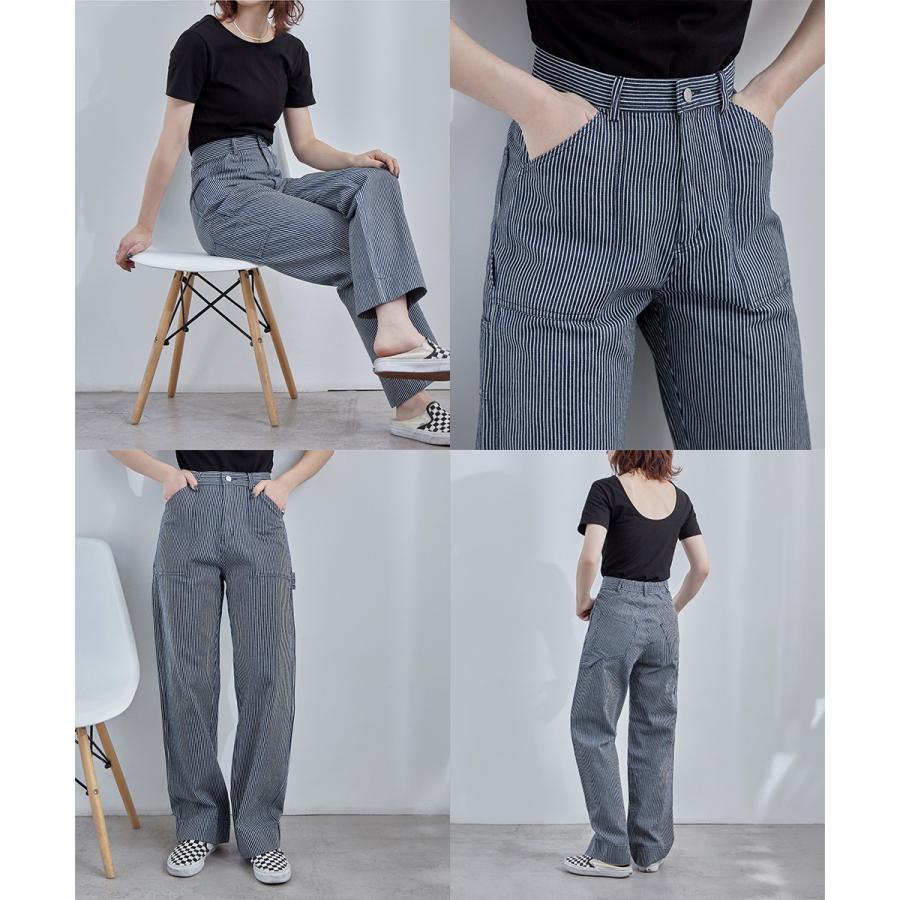 etoll. デニムペインターパンツ ボトムス ワイドパンツ etoll. デニムペインターパンツ ボトムス ワイドパンツ