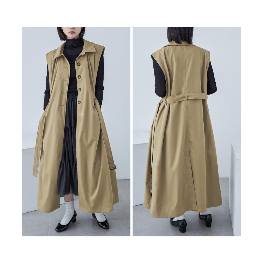 Fashion Letter 3wayシャークスキン トレンチコート ロング Fashion Letter 3wayシャークスキン トレンチコート ロング