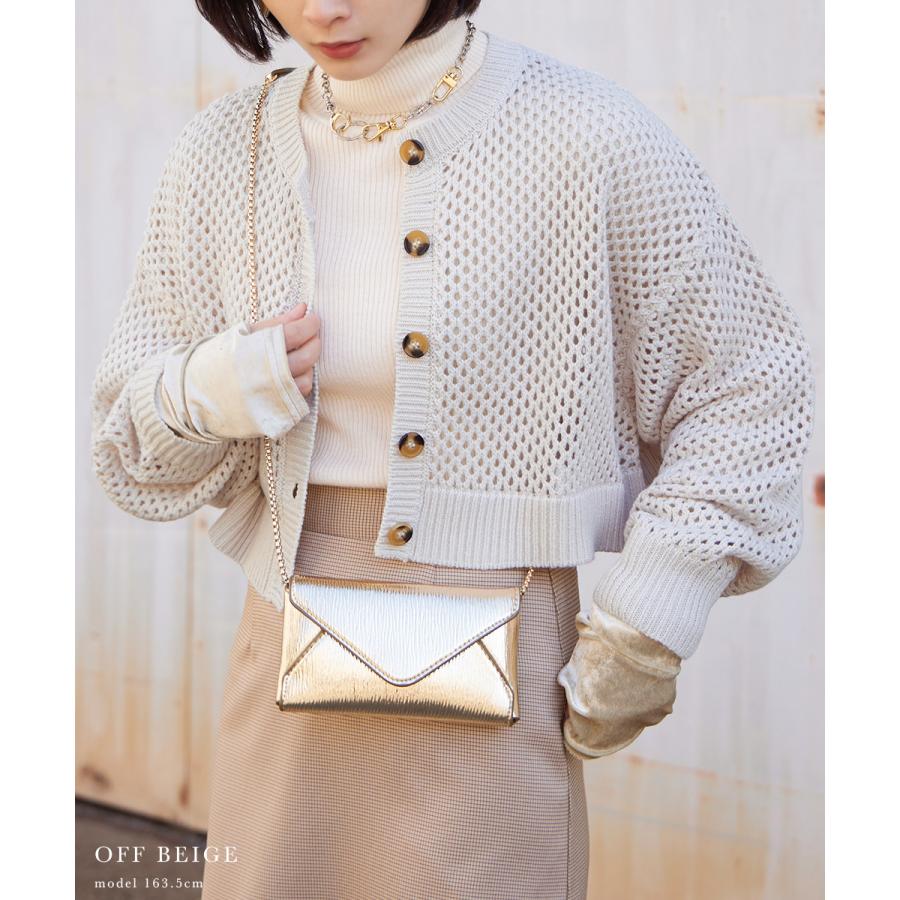 Fashion Letter カーディガン ニット トップス ショート丈 鍵