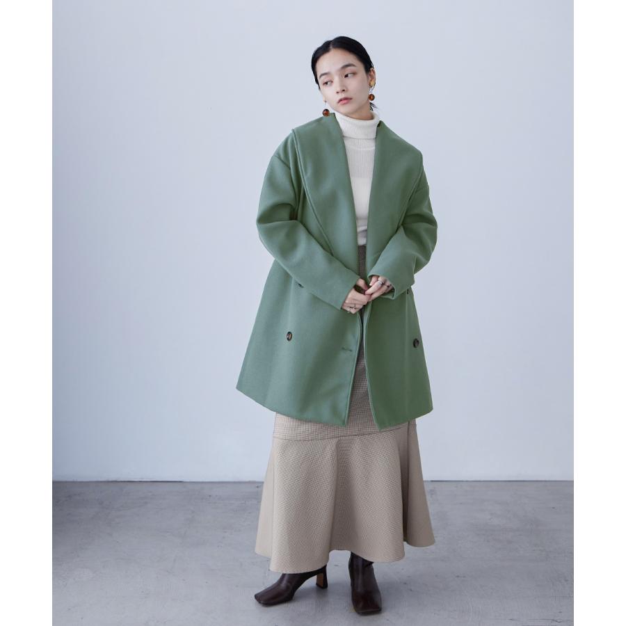 Fashion Letter ショールカラー ミドル丈コクーンコート コート Fashion Letter ショールカラー ミドル丈コクーンコート コート