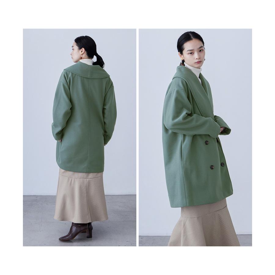 Fashion Letter ショールカラー ミドル丈コクーンコート コート Fashion Letter ショールカラー ミドル丈コクーンコート コート