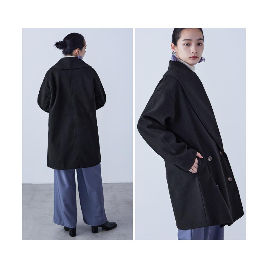 Fashion Letter ショールカラー ミドル丈コクーンコート コート Fashion Letter ショールカラー ミドル丈コクーンコート コート