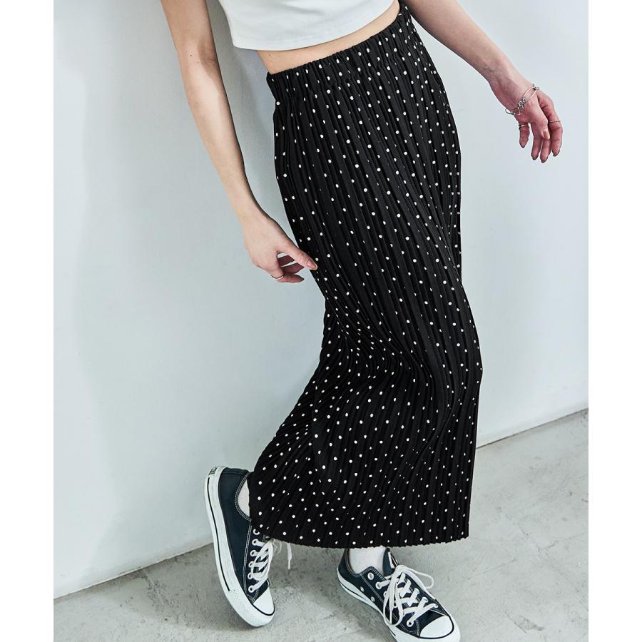 Fashion Letter（ファッションレター） ドットプリント プリーツロング