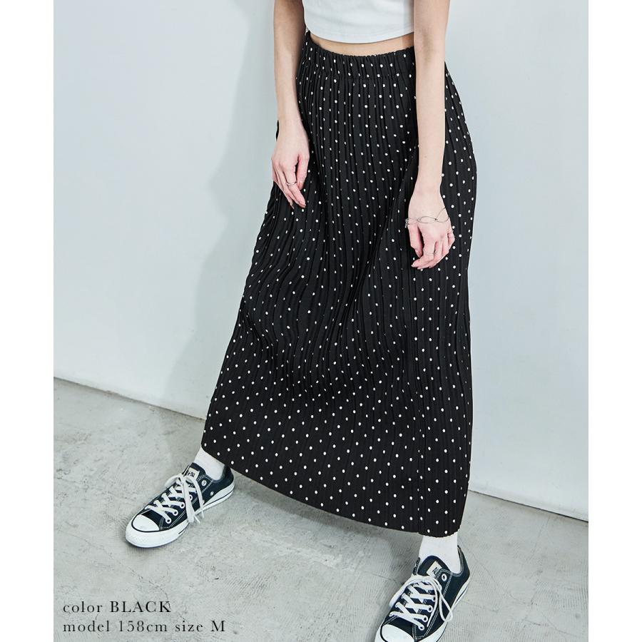 Fashion Letter（ファッションレター） ドットプリント プリーツロング