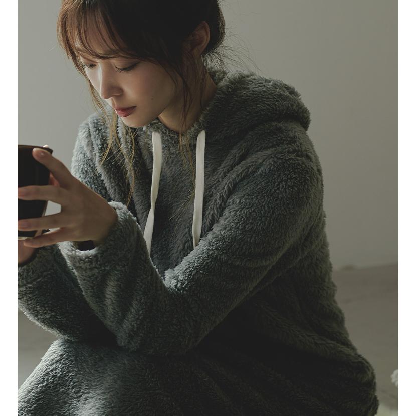あったかボア 裏起毛 ワンピース ボアルームウェア レディース ワンマイルウェア 大きいサイズ マタニティ パジャマ ワンピース 秋冬 長袖 Hw8193 Fashionletter 通販 Yahoo ショッピング