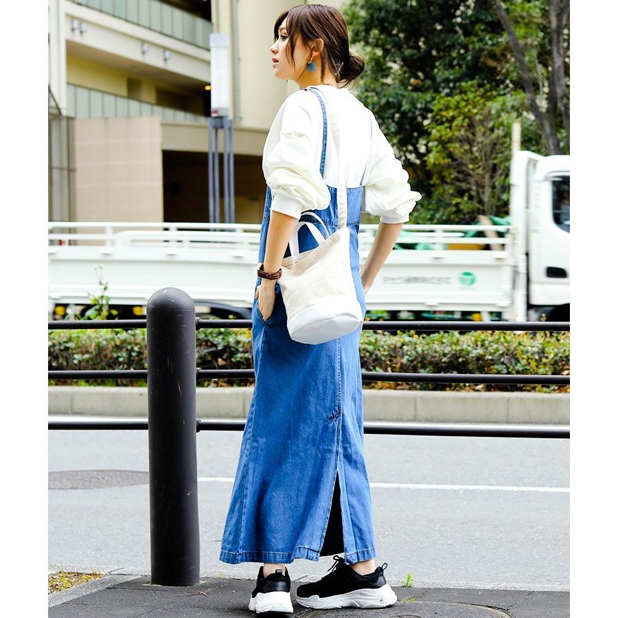 デニムオーバーオールスカート fashionletter_k129