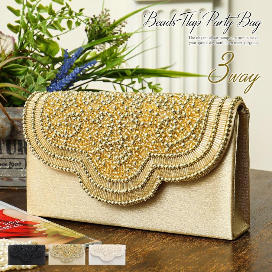 パーティーバッグ 結婚式 パーティー バッグ クラッチバッグ ビジュー ビーズ クラッチ ハンド フォーマルバッグ ショルダー ミニ コンパクト 二次会 3way N Fashionletter 通販 Yahoo ショッピング