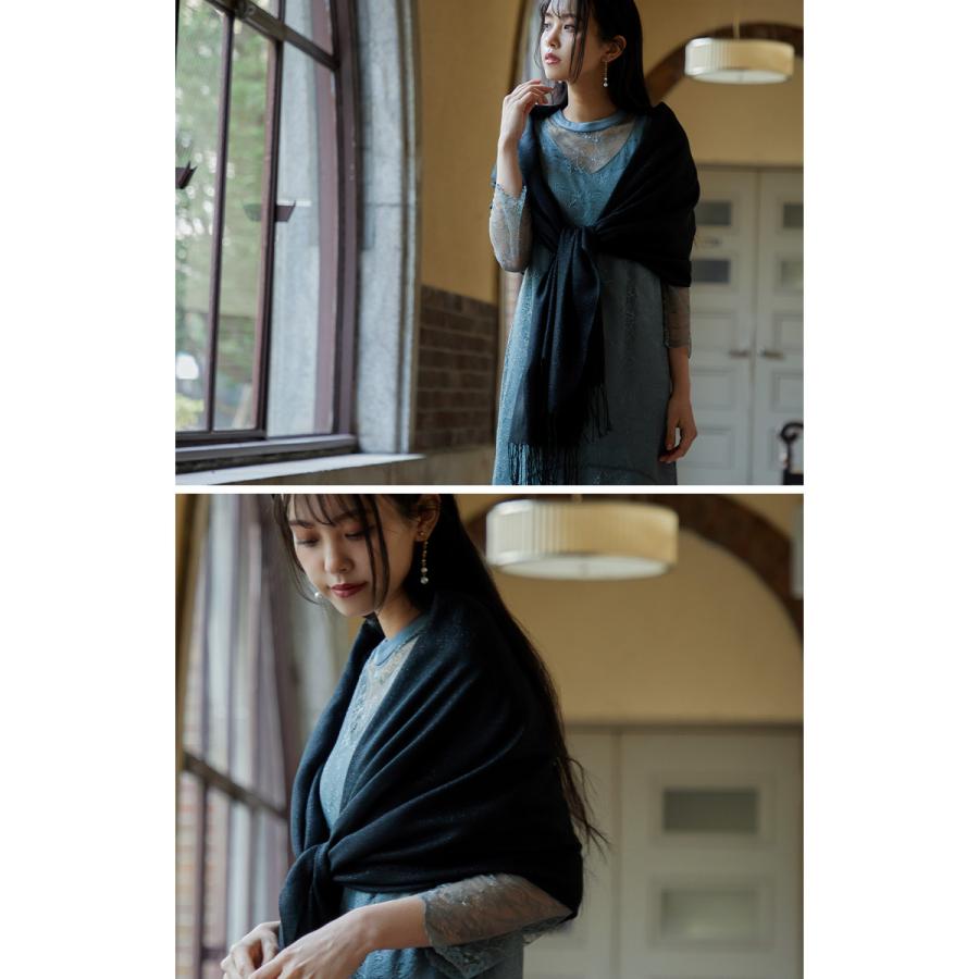 niana（ニアナ） 結婚式 ラメ ストール ショール フリンジ パーティ