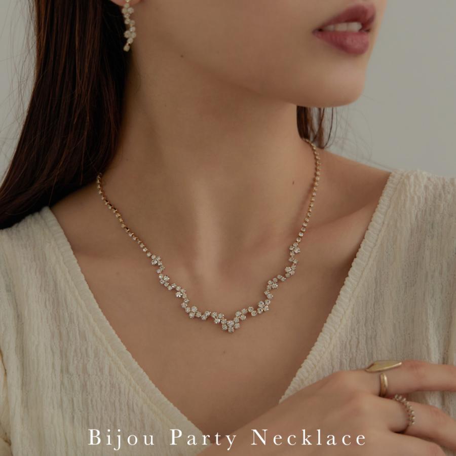 ネックレス レディース パール 結婚式 アクセサリー ビジュー ショートネックレス 華奢 ジュエリー ゴールド シルバー パーティー 大人 フォーマル 二次会 Na Fashionletter 通販 Yahoo ショッピング