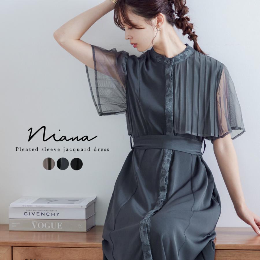 niana 結婚式 ワンピース パーティードレス ジャガード シアー niana 結婚式 ワンピース パーティードレス ジャガード シアー