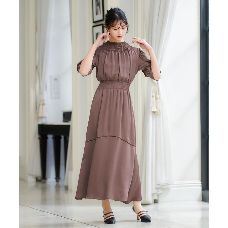 niana 結婚式 ワンピース パーティードレス ギャザー サテン niana 結婚式 ワンピース パーティードレス ギャザー サテン