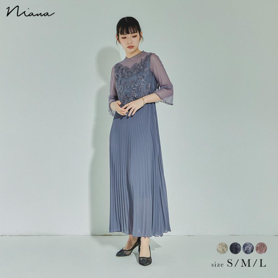 niana 結婚式 ワンピース パーティードレス レース ビスチェ