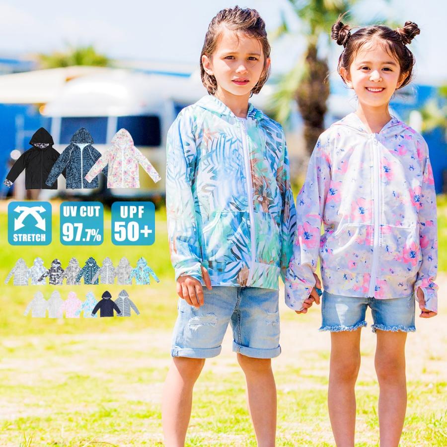 ラッシュガード キッズ 長袖 ジップアップ 男の子 女の子 水着 Upf50 キッズ パーカー 薄手 子供服 プール 海 ボーダー 花柄 星柄 総柄 Rs0 Fashionletter 通販 Yahoo ショッピング