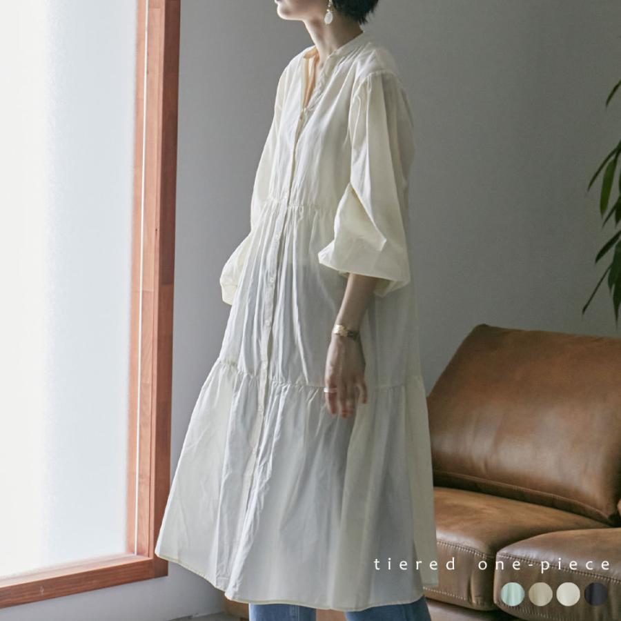 ティアードワンピ ワンピース レディース 長袖 綿 綿100 マキシ丈 ロングワンピ ロング ゆったり コットン ワンピ 21ss 春 夏 Sd4054 Fashionletter 通販 Yahoo ショッピング
