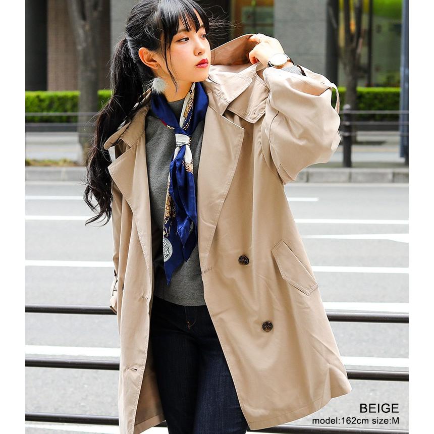 フード トレンチコート ミドル丈 レディース スプリングコート 秋コート 秋冬 アウター ゆったり オーバーシルエット 薄手 カジュアル マウンテンパーカー Sd9612 Fashionletter 通販 Yahoo ショッピング