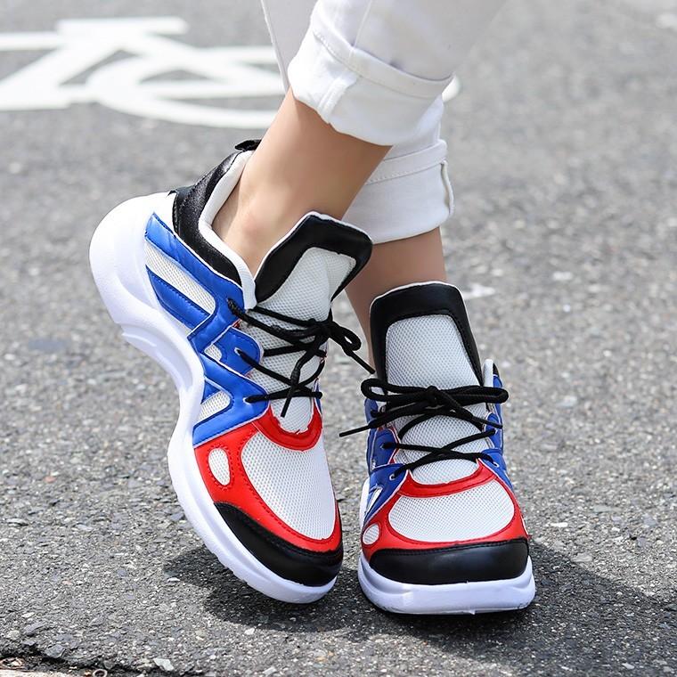 ダッドスニーカー レディース ミドルカット ダッドシューズ おじ靴 カジュアルシューズ 5cm 厚底 スニーカー インヒール シークレットシューズ Sei121 Fashionletter 通販 Yahoo ショッピング