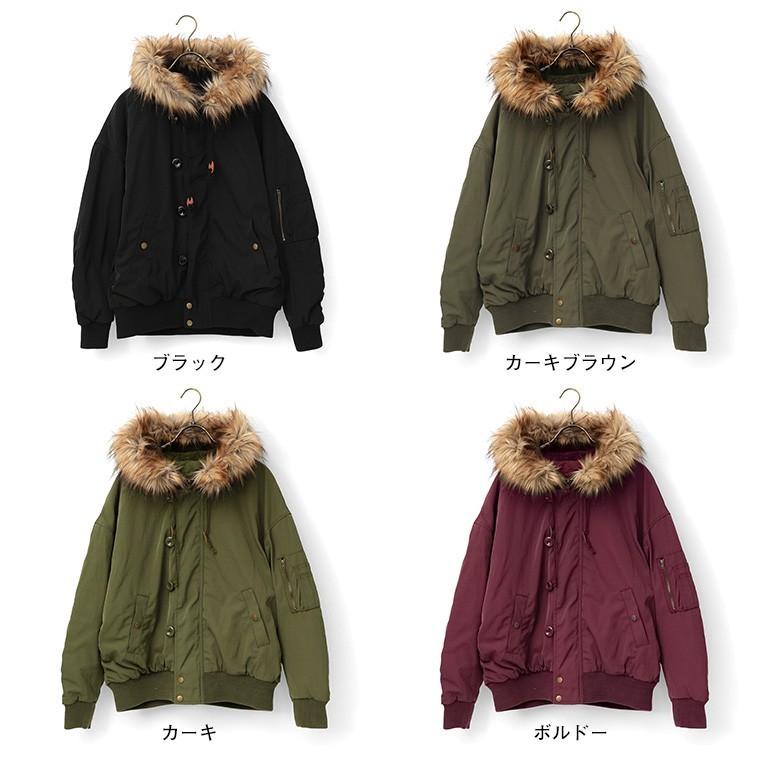 ボアフード N-2B レディース 中綿 ミリタリージャケット ボアフード N-2B レディース 中綿 ミリタリージャケット