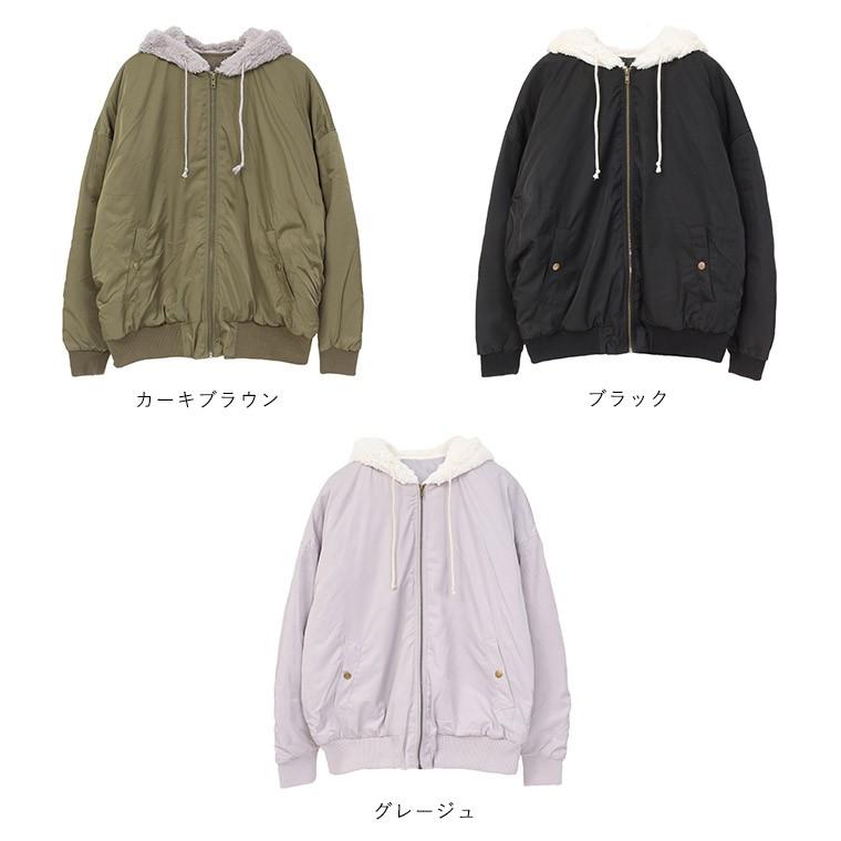 ファーフード ビッグ MA-1 レディース オーバーサイズ ミリタリージャケット ファー フード ブルゾン アウター エムエーワン カジュアル 冬アウター 秋 冬