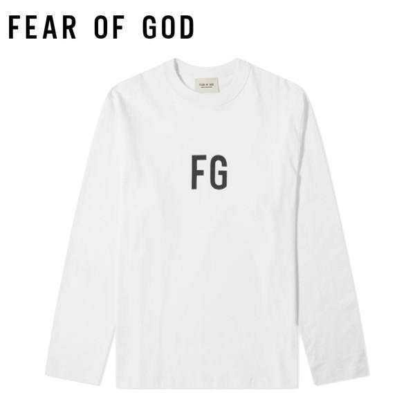 FEAR OF GOD FG LOGO ロンT ホワイト Sサイズ-